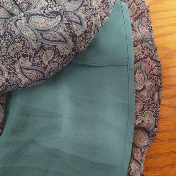 DKNY Jeans Green/Blue Paisley Two Piece Dress - Picture 15 of 15